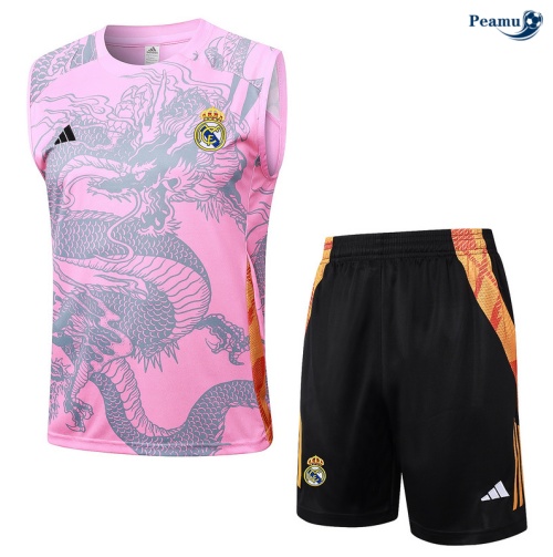 Kit Entrainement Real Madrid Debardeur + Shorts rose 2024