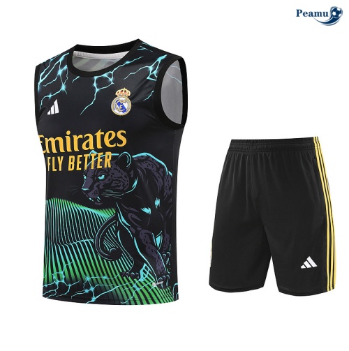 Kit Entrainement Real Madrid Debardeur + Shorts noir 2024