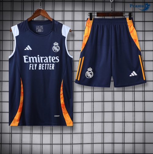 Kit Entrainement Real Madrid Debardeur + Shorts bleu marine 2024