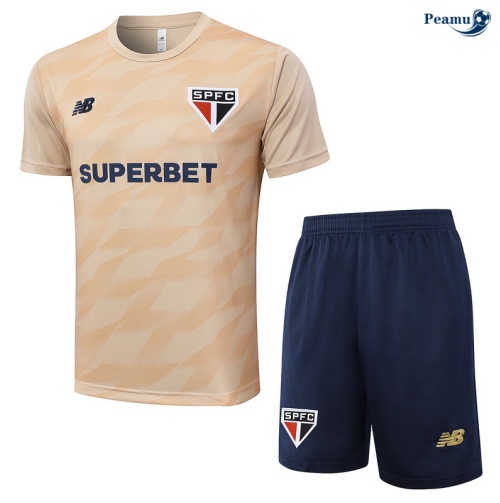 Kit Entrainement Sao Paulo + Shorts jaune 2024