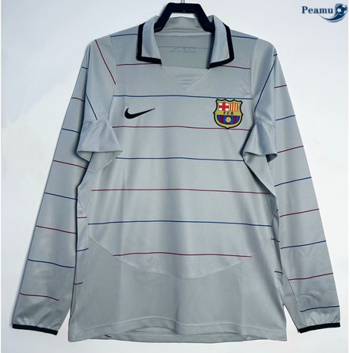 Rétro Barcelone Maillot Exterieur Manche Longue 2002-04