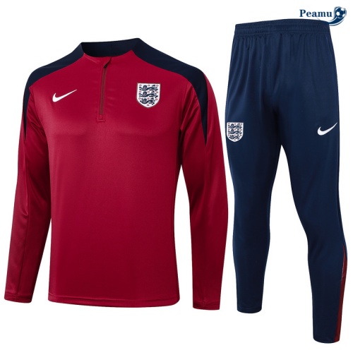 Survetement Angleterre rouge bordeaux 2024