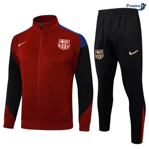 Veste Survetement Barcelone Enfant rouge bordeaux 2024