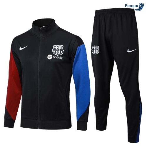 Veste Survetement Barcelone Enfant noir 2024