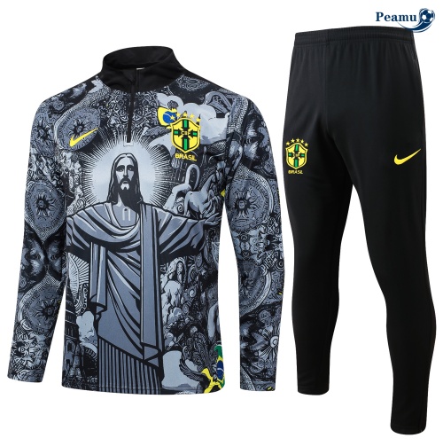 Survetement Brésil Enfant noir 2024