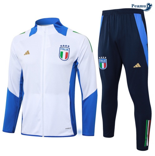 Veste Survetement Italie Blanc 2024