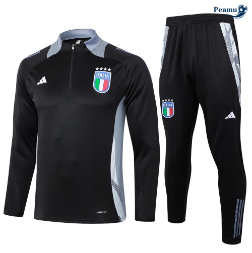 Survetement Italie Enfant noir 2024