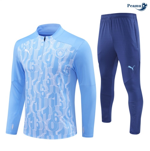 Survetement Manchester City Enfant bleu clair 2024