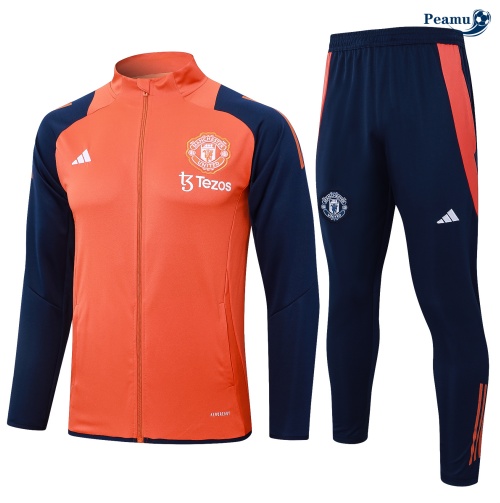 Veste Survetement Manchester United Orange 2024