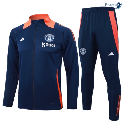 Veste Survetement Manchester United Bleu marine 2024