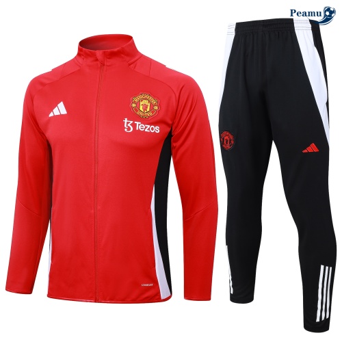 Veste Survetement Manchester United rouge 2024
