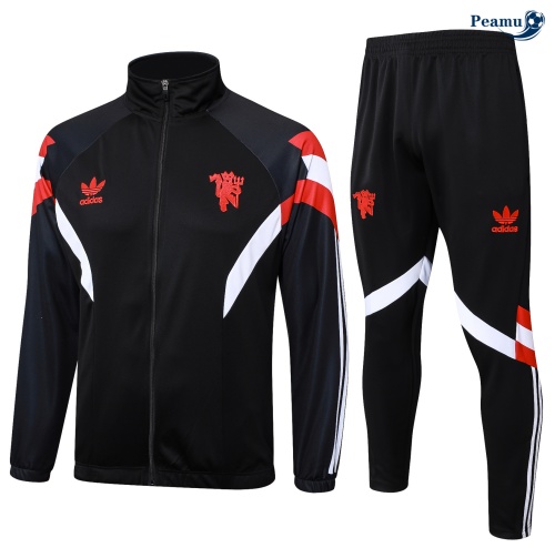 Veste Survetement Manchester United noir 2024