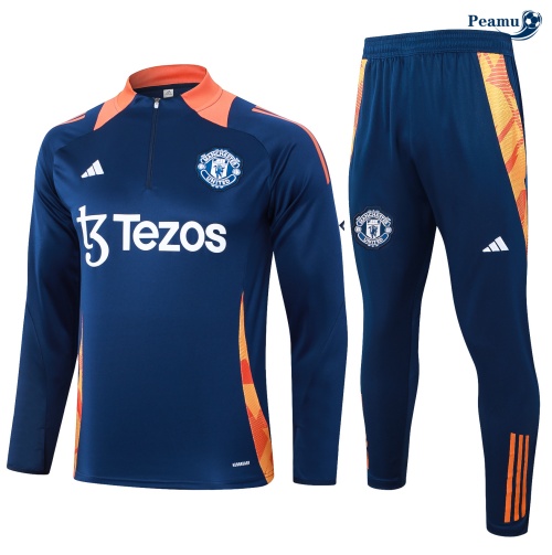Survetement Manchester United Enfant Bleu marine 2024