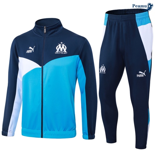 Veste Survetement Marseille Bleu Ciel 2024