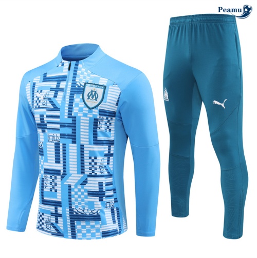 Survetement Marseille Enfant bleu clair 2024