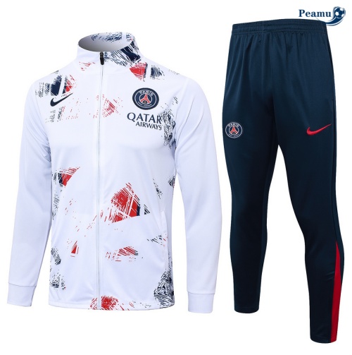 Veste Survetement Paris PSG Blanc 2024