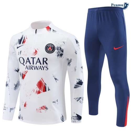 Survetement Paris PSG Enfant Blanc 2024