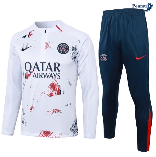 Survetement Paris PSG Enfant Blanc 2024