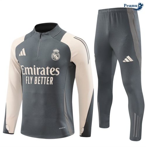 Survetement Real Madrid gris foncé 2024