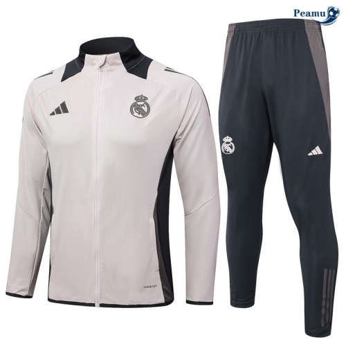 Veste Survetement Real Madrid gris clair 2024