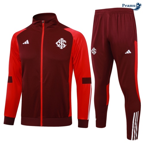 Veste Survetement SC Internacional rouge bordeaux 2024