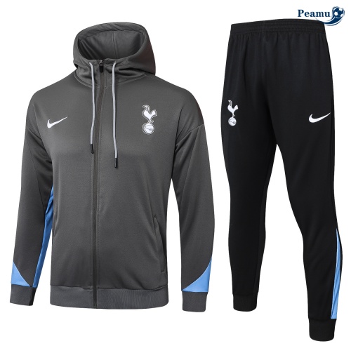 Veste Survetement Tottenham Hotspur à Capuche Gris 2024
