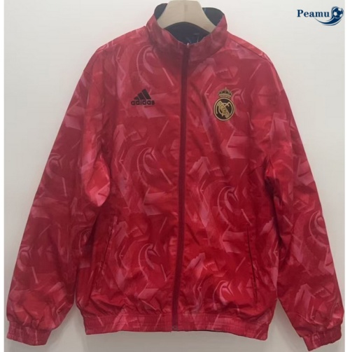 Veste Réversible Coupe vent Real Madrid rouge 2024