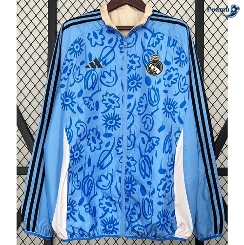 Veste Réversible Coupe vent Real Madrid Bleu 2024