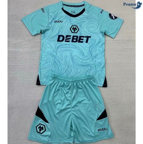 Wolves Enfant Maillot Gardien De But Bleu 2024