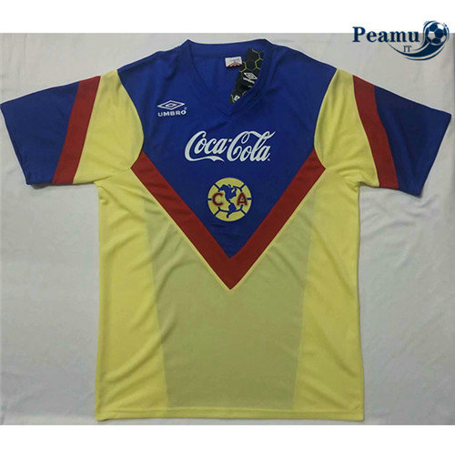 Maillot foot CF America Jaune 1988