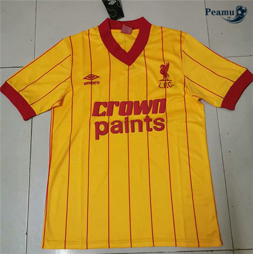 Maillot foot Liverpool Champions League Jaune 1981-84