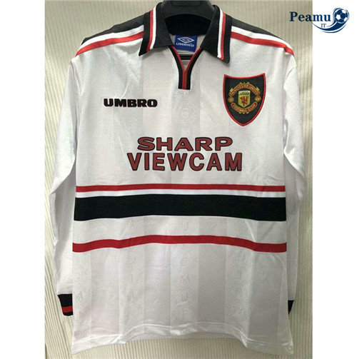 Maillot foot Manchester United Exterieur Manche Longue 1998
