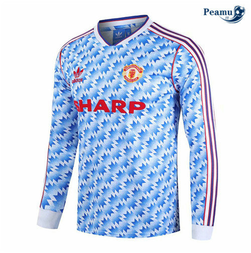 Maillot foot Manchester United Exterieur Manche Longue 1990-92
