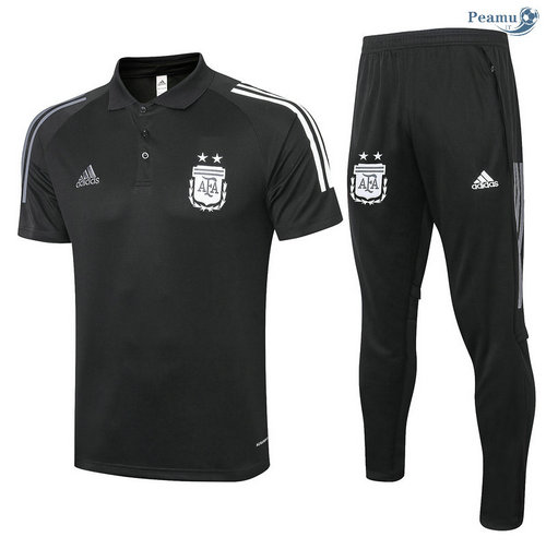 Kit Maillot Entrainement POLO Argentine + Pantalon Noir 2020-2021