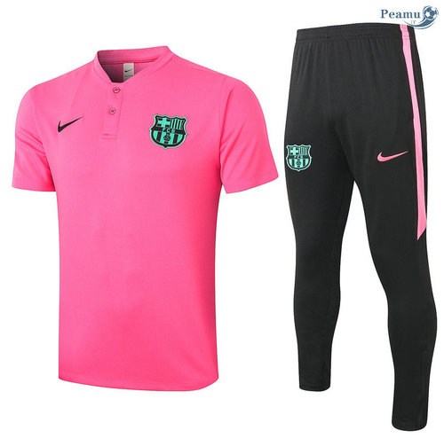 Kit Maillot Entrainement POLO Barcelone + Pantalon Rose 2020-2021