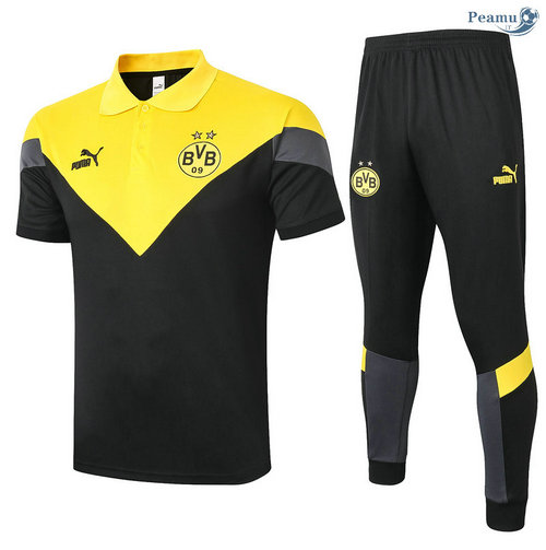 Kit Maillot Entrainement POLO Dortmund + Pantalon Jaune 2020-2021