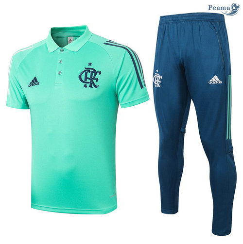 Kit Maillot Entrainement POLO Flamengo + Pantalon Verde 2020-2021