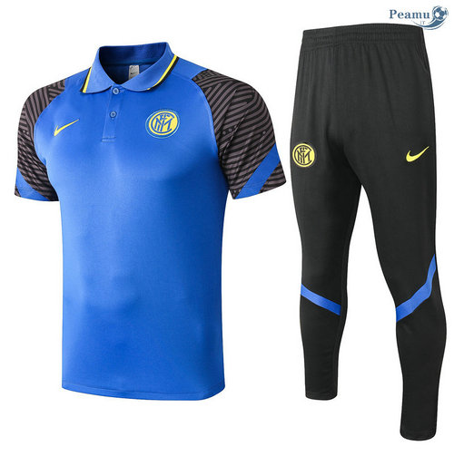 Kit Maillot Entrainement POLO Inter Milan + Pantalon Bleu 2020-2021