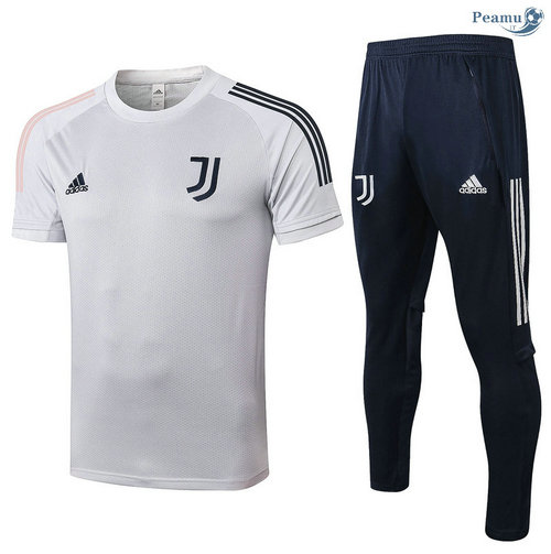 Kit Maillot Entrainement Juventus + Pantalon Gris clair 2020-2021
