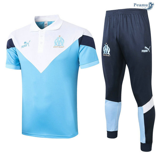 Kit Maillot Entrainement POLO Marseille + Pantalon Bleu/Blanc 2020-2021