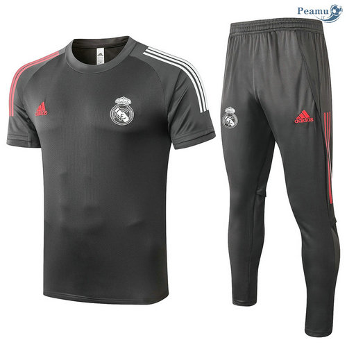 Kit Maillot Entrainement Real Madrid + Pantalon Gris foncé 2020-2021