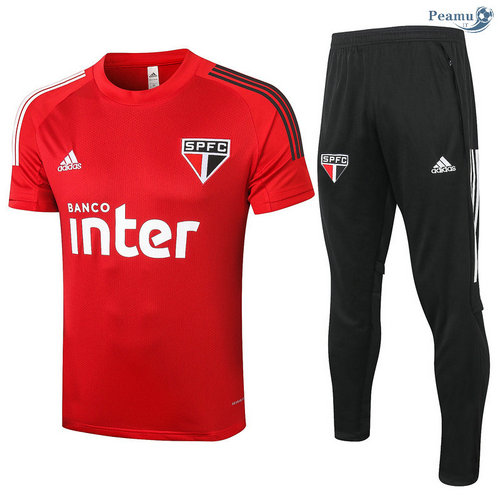 Kit Maillot Entrainement São Paulo + Pantalon Rouge 2020-2021