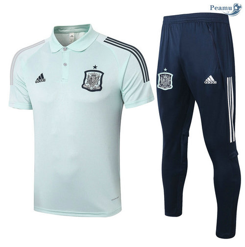 Kit Maillot Entrainement POLO Espagne + Pantalon Verde Clair 2020-2021