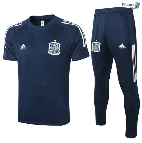 Kit Maillot Entrainement Espagne + Pantalon Bleu Marine 2020-2021