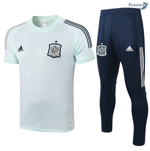 Kit Maillot Entrainement Espagne + Pantalon Verde Clair 2020-2021