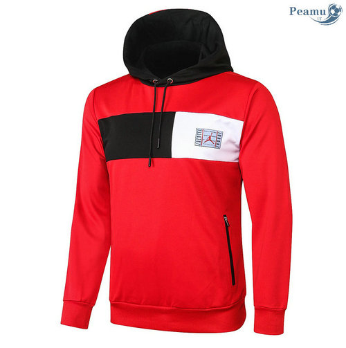 Sweat à capuche PSG Jordan Rouge/Blanc/Noir 2020-2021