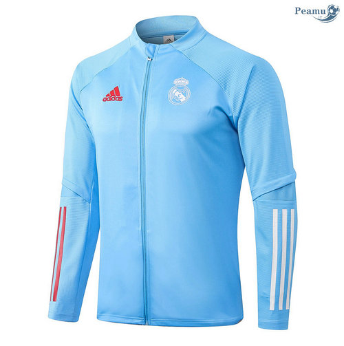 Veste foot Real Madrid Bleu Clair 2020-2021