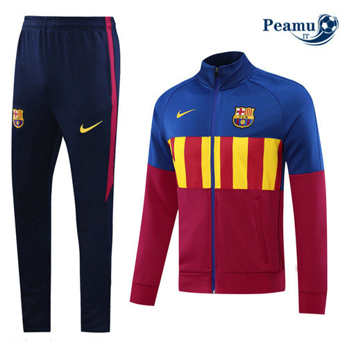 Veste Survetement Barcelone Bleu/Rose 2020-2021