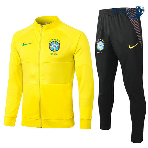 Veste Survetement Brésil Jaune 2020-2021