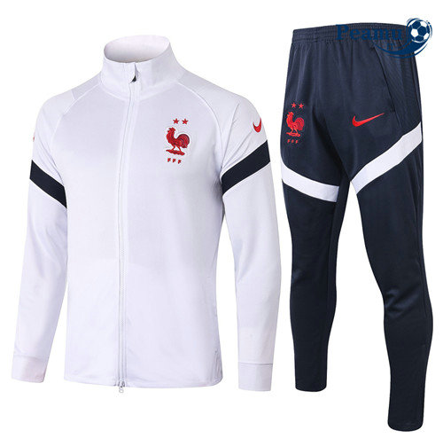 Veste Survetement France Blanc 2020-2021
